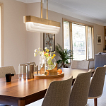 Люстра подвесная прямоугольная цвета латунь Kichler варинант исполнения - 8 | Loft Concept в Костроме