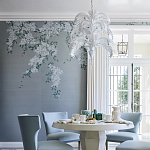 Обои ручная роспись Jasmine Standard colourway on Wood Ash slub silk варинант исполнения - 1 | Loft Concept в Костроме