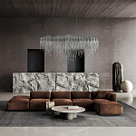 Люстра подвесная с металлическими цепочками и изогнутыми металлическими дугами 72 см Atlantis Chain варинант исполнения - 11 | Loft Concept в Костроме