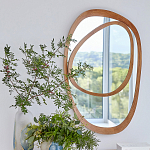 Ассиметричное зеркало в дубовой раме Infinity Symbol варинант исполнения - 2 | Loft Concept в Костроме