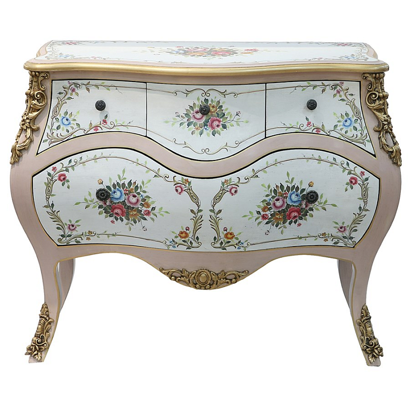 Комод Rococo Reminder Белый Золотой в Костроме | Loft Concept 