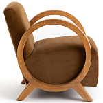 Кресло с круглыми деревянными подлокотниками Modesto Chair варинант исполнения - 3 | Loft Concept в Костроме