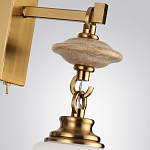 Бра со стеклянным плафоном конусообразной формы и декоративной вставкой из джута Tectona  варинант исполнения - 6 | Loft Concept в Костроме