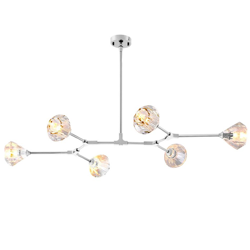 Люстра Chandelier Salasco Никель Прозрачный (Transparent) Люстра Chandelier Salasco Никель Прозрачный (Transparent) в Костроме | Loft Concept