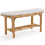 Скамья из ротанга с подушкой Manlio Rattan Bench варинант исполнения - 1 | Loft Concept в Костроме