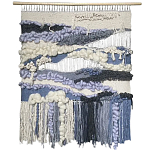 Современное ткачество гобелен в синих оттенках Blue Undine II варинант исполнения - 4 | Loft Concept в Костроме