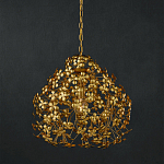 Подвесной светильник золотой с декором в виде лепестков клевера Hanging Clover варинант исполнения - 3 | Loft Concept в Костроме