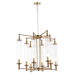 Люстра с 8-ю прозрачными цилиндрическими плафонами Jeanette варинант исполнения - 8 | Loft Concept в Костроме