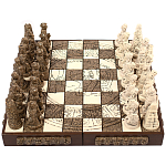 Шахматы  из  камня Cargador del Tiempo Chess Мексика ручная работа варинант исполнения - 1 | Loft Concept в Костроме