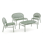 Зелёная скамья из стали Goodwin Metal Bench Green варинант исполнения - 8 | Loft Concept в Костроме