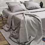 Плед из шерсти мериноса серого цвета 130×180 см Gray Waves варинант исполнения - 8 | Loft Concept в Костроме