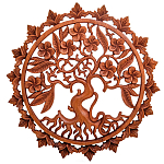 Панно из дерева круглое Sakura Panel With Trees варинант исполнения - 1 | Loft Concept в Костроме