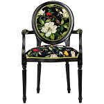 Стул с подлокотниками из натурального бука с изображением птиц и цветов Blooming Birds варинант исполнения - 1 | Loft Concept в Костроме