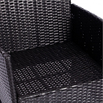 Обеденный комплект из искуственного ротанга Vintara черный варинант исполнения - 6 | Loft Concept в Костроме