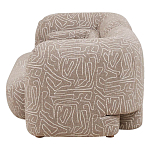 Дизайнерский двухместный диван с мягкими спинкой и подлокотниками светло-коричневый с принтом Madelaine Sofa Cocoa варинант исполнения - 4 | Loft Concept в Костроме