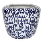 Кашпо с орнаментом в сочетании белого и синего цвета Artistic Flowerpot варинант исполнения - 1 | Loft Concept в Костроме
