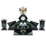 Настольный письменный набор из нефрита Герб России Dignity варинант исполнения - 1 | Loft Concept в Костроме