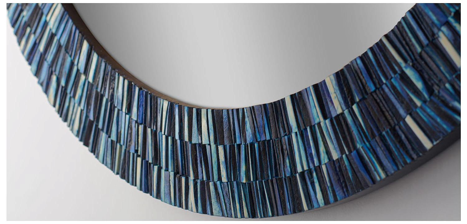 Зеркало Bone Inlay Round Mirror Зеркало Bone Inlay Round Mirror - Loft-Concept в Костроме