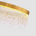 Люстра подвесная овальная с хрустальными подвесками Crystal Art  варинант исполнения - 2 | Loft Concept в Костроме