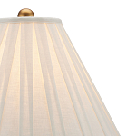 Настольная лампа с фактурным конусовидным абажуром и кожаным каркасом Malifis варинант исполнения - 2 | Loft Concept в Костроме