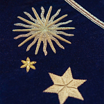 Обои с вышивкой ручной работы Cosmos Original colourway on velvet варинант исполнения - 3 | Loft Concept в Костроме