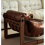 Кресло-диван кожаное на деревянном каркасе Medieval Furniture варинант исполнения - 5 | Loft Concept в Костроме