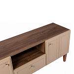 ТВ-тумба бежевая из массива бука с 2-мя дверками и ящиком Wenge Light варинант исполнения - 2 | Loft Concept в Костроме
