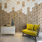 Гипсовая 3D панель с принтографией PM-47 варинант исполнения - 2 | Loft Concept в Костроме