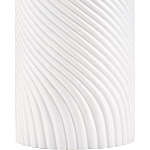 Настольная лампа с белым фактурным корпусом и черным абажуром Twisted варинант исполнения - 1 | Loft Concept в Костроме