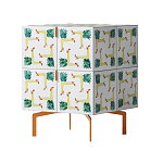 Тумба  с рисунком Short Pina Colada Orange варинант исполнения - 3 | Loft Concept в Костроме