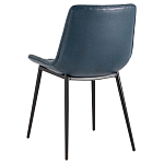 Стул с обивкой из экокожи темно-синего цвета RHOMBUSES UPHOLSTERY варинант исполнения - 4 | Loft Concept в Костроме