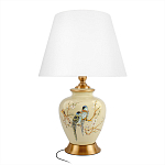 Настольная лампа бежевая с изображением птиц Slip Away варинант исполнения - 1 | Loft Concept в Костроме