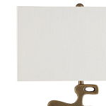 Настольная лампа с фигурным каркасом и прямоугольным тканевым абажуром Brutalist Profile варинант исполнения - 2 | Loft Concept в Костроме