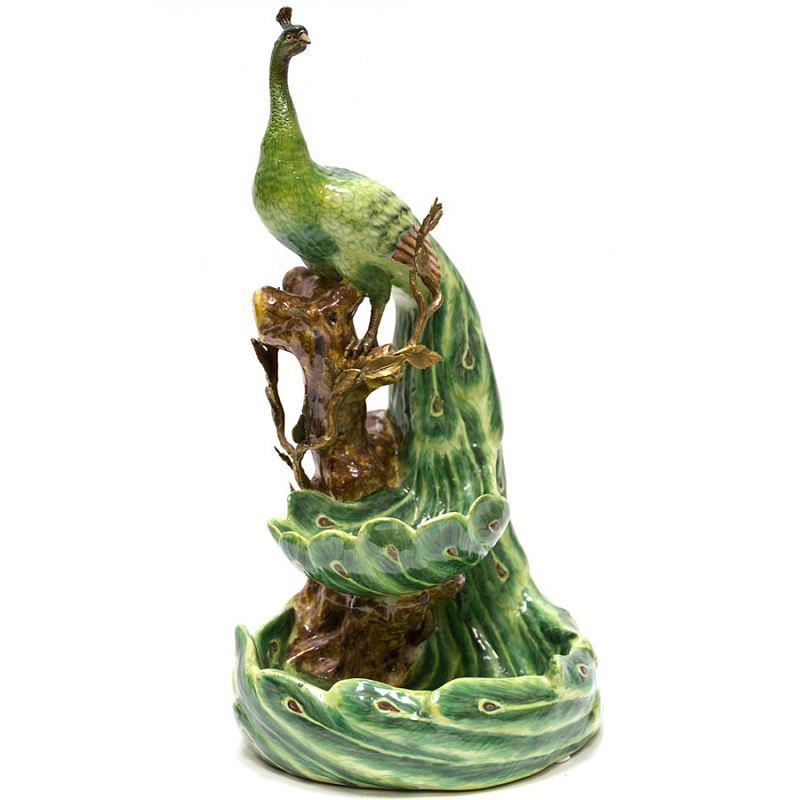 Статуэтка Green Peacock Зеленый Коричневый Статуэтка Green Peacock Зеленый Коричневый в Костроме | Loft Concept
