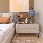 Настольная лампа с круглым деревянным отражателем и черным цилиндрическим плафоном Accord Lighting варинант исполнения - 9 | Loft Concept в Костроме