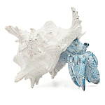 Статуэтка голубой рак с белой раковиной Marine Accessories варинант исполнения - 1 | Loft Concept в Костроме