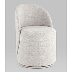 Пуф Loreen со спинкой вращающийся букле светло-серый варинант исполнения - 1 | Loft Concept в Костроме