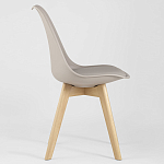 Стул с основой из пластика и мягким сиденьем Arvika Beige варинант исполнения - 2 | Loft Concept в Костроме