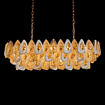 Люстра овальная с многослойными белыми и прозрачными подвесками Character Chandelier варинант исполнения - 2 | Loft Concept в Костроме