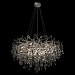 Люстра подвесная с прозрачными стеклянными подвесками в форме капель Диаметр 80 см Droplet Chandelier варинант исполнения - 5 | Loft Concept в Костроме