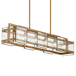 Люстра прямоугольная из толстого литого стекла Cast Glass варинант исполнения - 2 | Loft Concept в Костроме