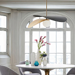 Люстра круглая с 2-мя металлическими абажурами Andromeda варинант исполнения - 7 | Loft Concept в Костроме