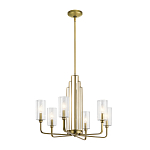  Люстра с прозрачными рифлеными цилиндрическими плафонами Kichler варинант исполнения - 16 | Loft Concept в Костроме