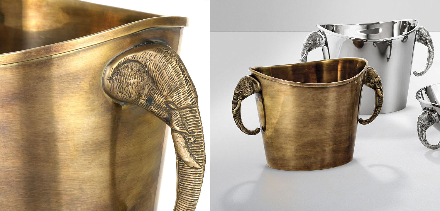 Ведерко для льда Eichholtz WINE COOLER MAHARAJA brass Ведерко для льда Eichholtz WINE COOLER MAHARAJA brass - Loft-Concept в Костроме