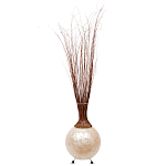 Торшер из перламутра на металлическом каркасе Indonesian Comet варинант исполнения - 2 | Loft Concept в Костроме