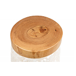 Керамический столик с деревянной столешницей "Пешка" варинант исполнения - 5 | Loft Concept в Костроме