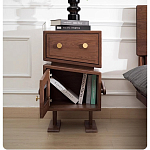 Тумбочка прикроватная с ящиком и дверцей Робот Robot Desk варинант исполнения - 7 | Loft Concept в Костроме