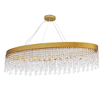 Люстра подвесная овальная с хрустальными подвесками Crystal Art  варинант исполнения - 1 | Loft Concept в Костроме