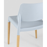 Пластиковый стул на ножках из массива бука Ferret Grey-Blue варинант исполнения - 3 | Loft Concept в Костроме