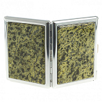 Портсигар на 10 сигарет с газовой зажигалкой из натурального камня Змеевик Светлый Stone Cigarettes Cases варинант исполнения - 3 | Loft Concept в Костроме